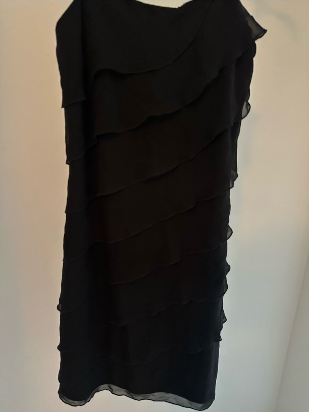 Black Tiered Ruffle Dress - Picture 2 of 4